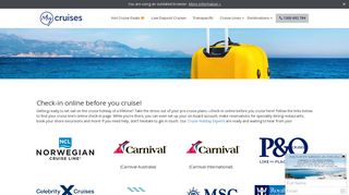 Online Check-In Hub | My Cruises Packages & Deals