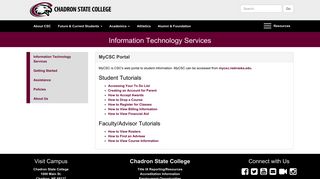 MyCSC Portal - Information Technology Services - Chadron State ...