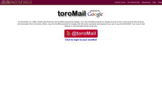 Welcome to toroMail powered by Google