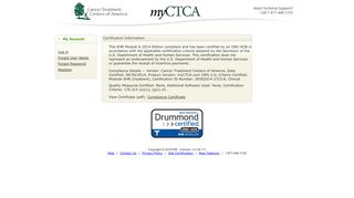 Certification Information - myCTCA