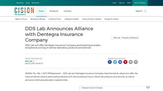 DDS Lab Announces Alliance with Dentegra Insurance Company