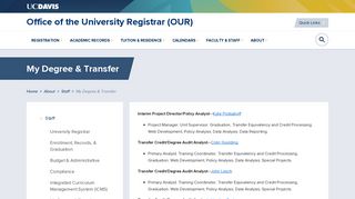 My Degree, Graduation, & Transfer | Office of the University Registrar ...