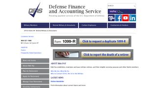 Retired Military & Annuitants - DFAS