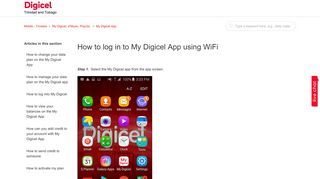 How to log in to My Digicel App using WiFi – Mobile - Trinidad