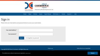 Direct Commerce Magazine - Account Sign In