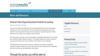 Walmart's New Dispute Resolution Portal for Accounting - Trend Results