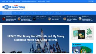UPDATE: Walt Disney World Website and My Disney Experience ...