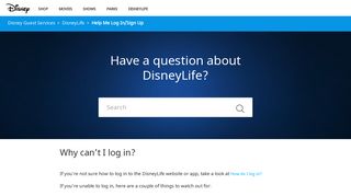 Why can't I log in? – Disney Guest Services