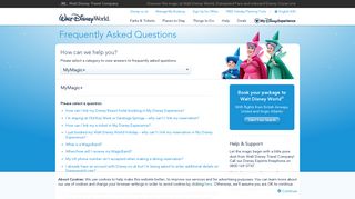 MyMagic+ | Frequently Asked Questions | Walt Disney World® Official ...