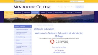 Distance Education | Mendocino College