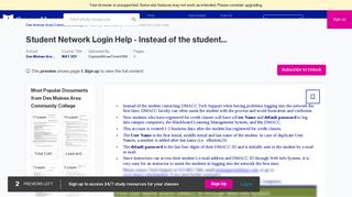 Student Network Login Help - Instead of the student contacting ...
