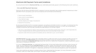 MY DOCOMO PACIFIC | Electronic Bill Payment Terms and Conditions