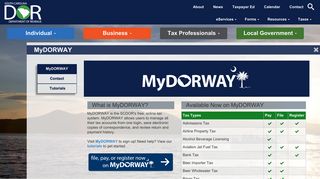 MyDORWAY - South Carolina Department of Revenue