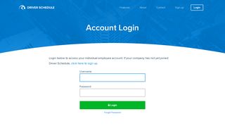 Login to Your Driver Schedule Account