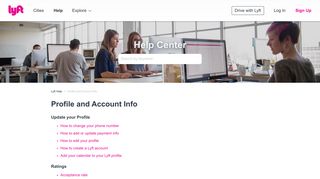 Profile and Account Info – Lyft Help