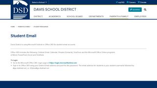 Student Email - Davis School District