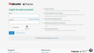 Log in to your account - Deluxe eChecks