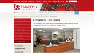 Technology Help Center - Edinboro University
