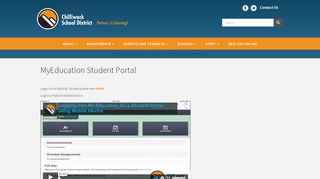 MyEducation Student Portal | Chilliwack School District #33