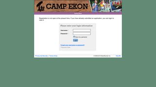 Camp Ekon - Login