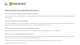 HR Block FAQ | Ingo Money
