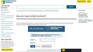 How do I login to My Enrolment? – Technology Services