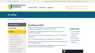 Enrolling - Current Students - Southern Cross University