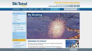 My Booking | Holiday Checklist | Ski Total