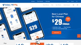 China Telecom CTExcel|one card, dual numbers|US mobile plans|Call ...
