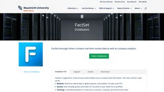 FactSet - Online Library | Maastricht University