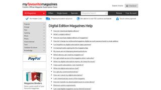 Digital Edition Magazines Help - MyFavouriteMagazines
