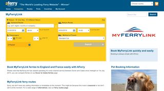 My Ferry Link - Book Tickets. Get Latest Prices & Times - AFerry.com