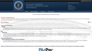 PAY ONLINE Fines, cost, and restitution Bail State probation Parole fees