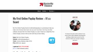 My First Online Payday Review - It's a Scam!