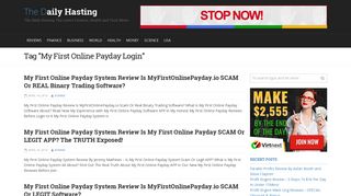 The Daily Hasting | My First Online Payday Login