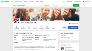 Working at First Tennessee Bank | Glassdoor