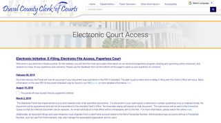 Electronic Court Access - Duval County Clerk of Courts