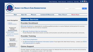 Provider Services - The Agency For Health Care Administration