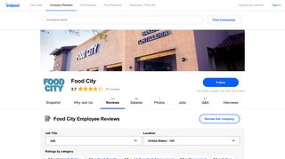 Working at Food City: 141 Reviews | Indeed.com