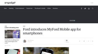 Ford introduces MyFord Mobile app for smartphones - Engadget