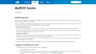 MyFRITZ! login failed | AVM International