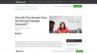 How Do You Access Your My Service Canada Account? | QuickBooks ...