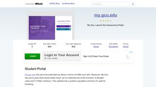 My.gcu.edu website. Student Portal.