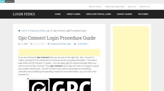 Gpc Connect - Access Your Gpc Connect Account Online - Login Perks