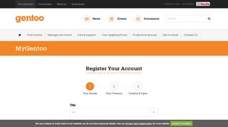 Registration - For Customers - Gentoo Group