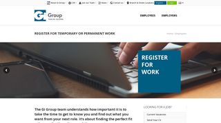Register for Temporary or Permanent Work - Gi Group UK
