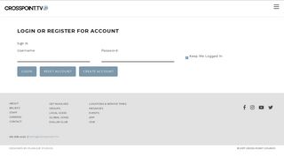 Login or Register for Account - Cross Point Church