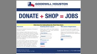 Goodwill Industries of Houston - Donation Tracker