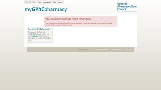 myGPhCpharmacy - Sign In