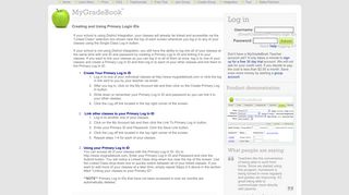 Student/Parent Primary Login Help - MyGradeBook.com